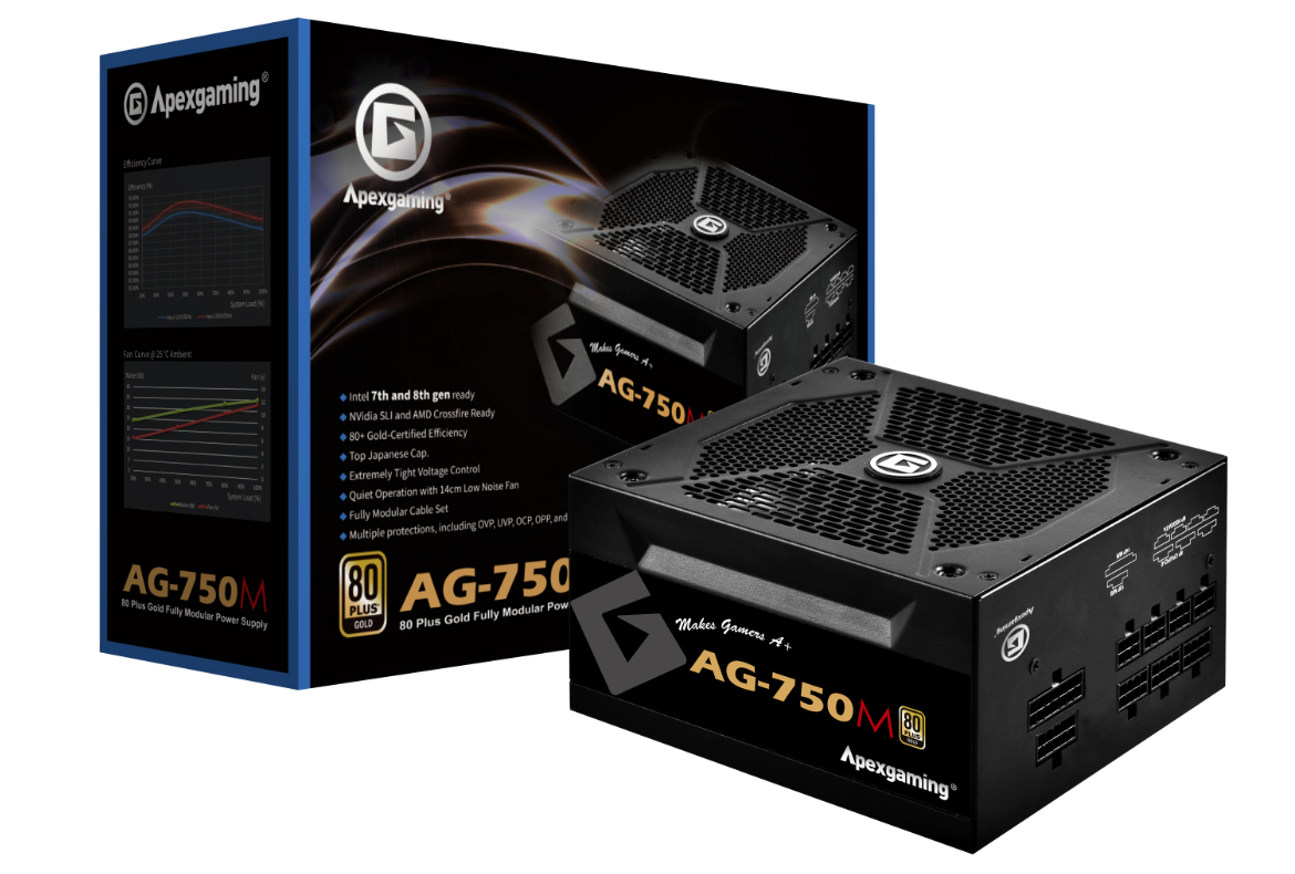 Apex gaming AG-750M ゴールド認証　pc電源